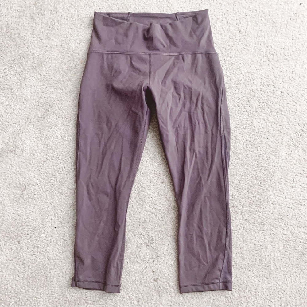 Lululemon train times crop purple vintage grape